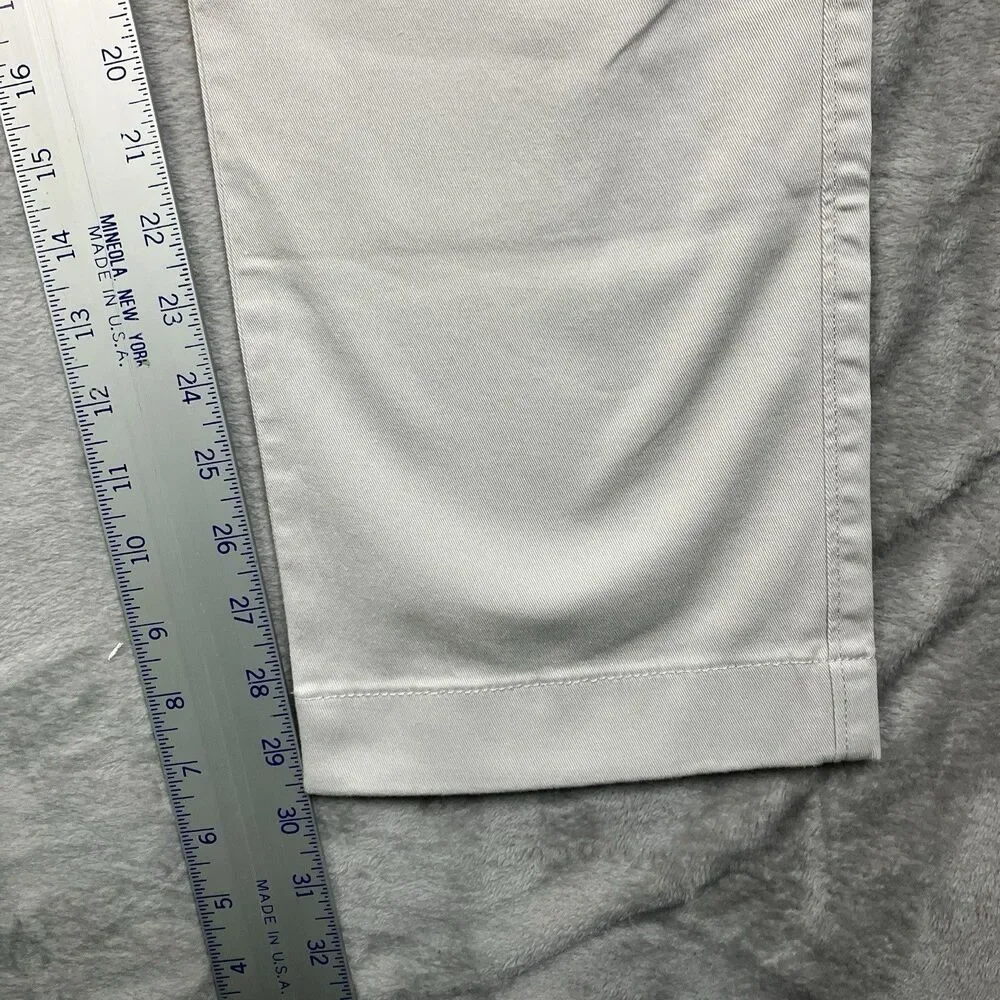 J Crew Chino Pants Mens 35x30 Gray Stone Slim Fit Original Cotton Stretch CO399